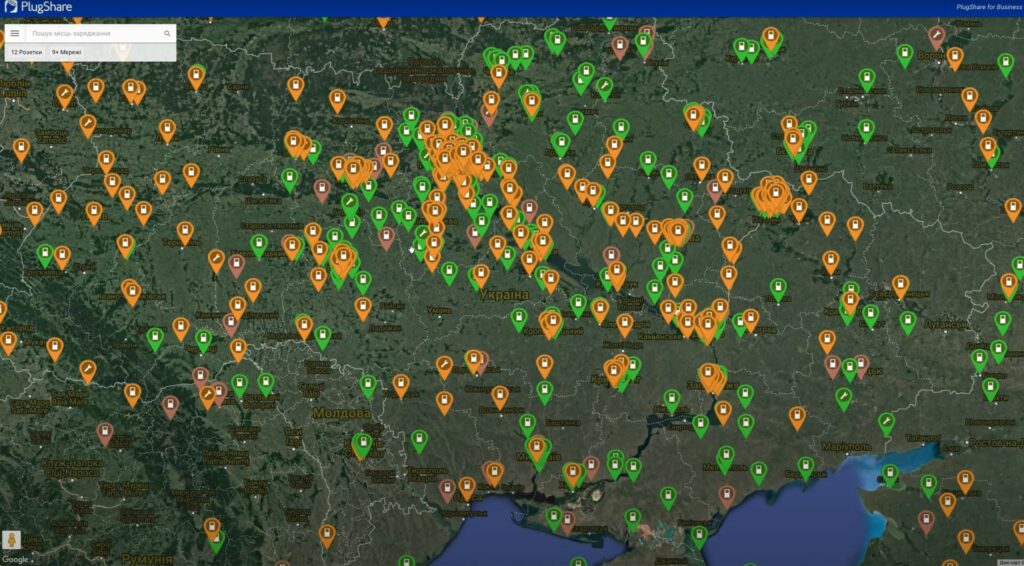 plugshare karta zaryadok